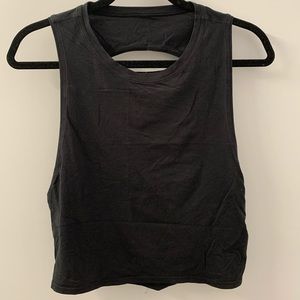 Lululemon black cotton crop top